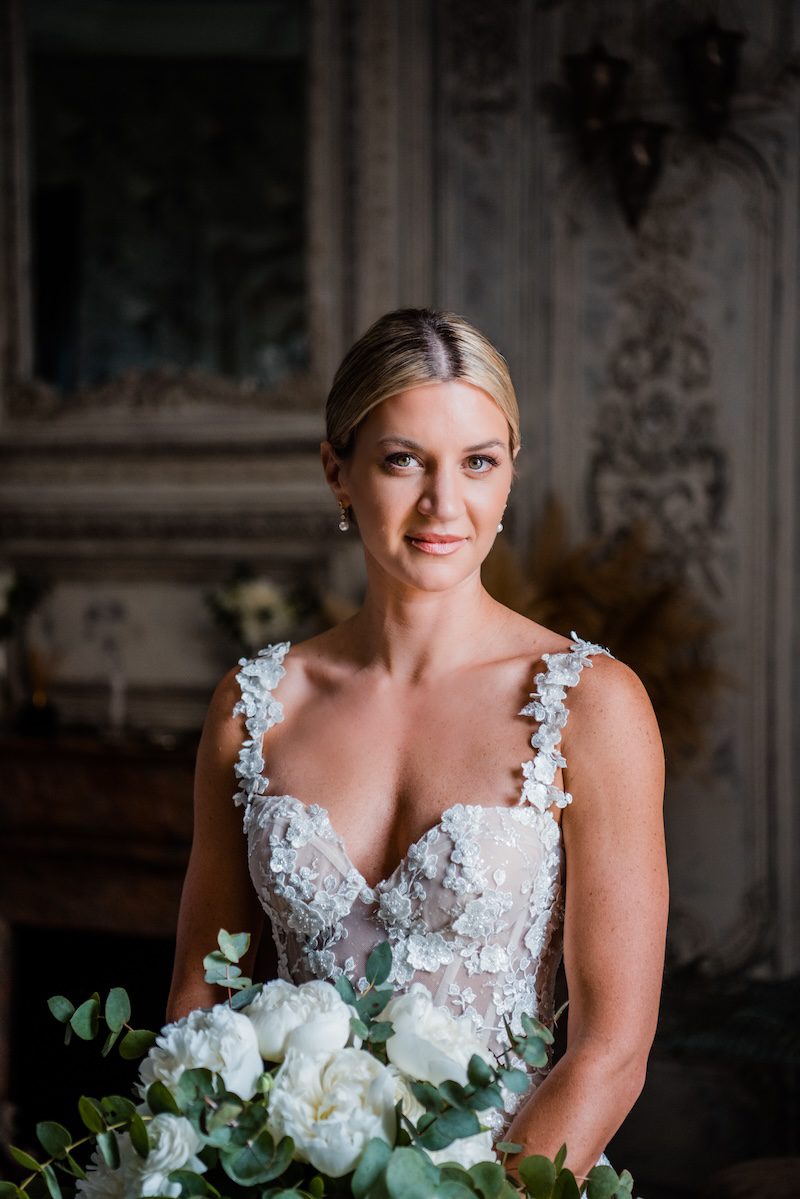 Happy bride at her European wedding