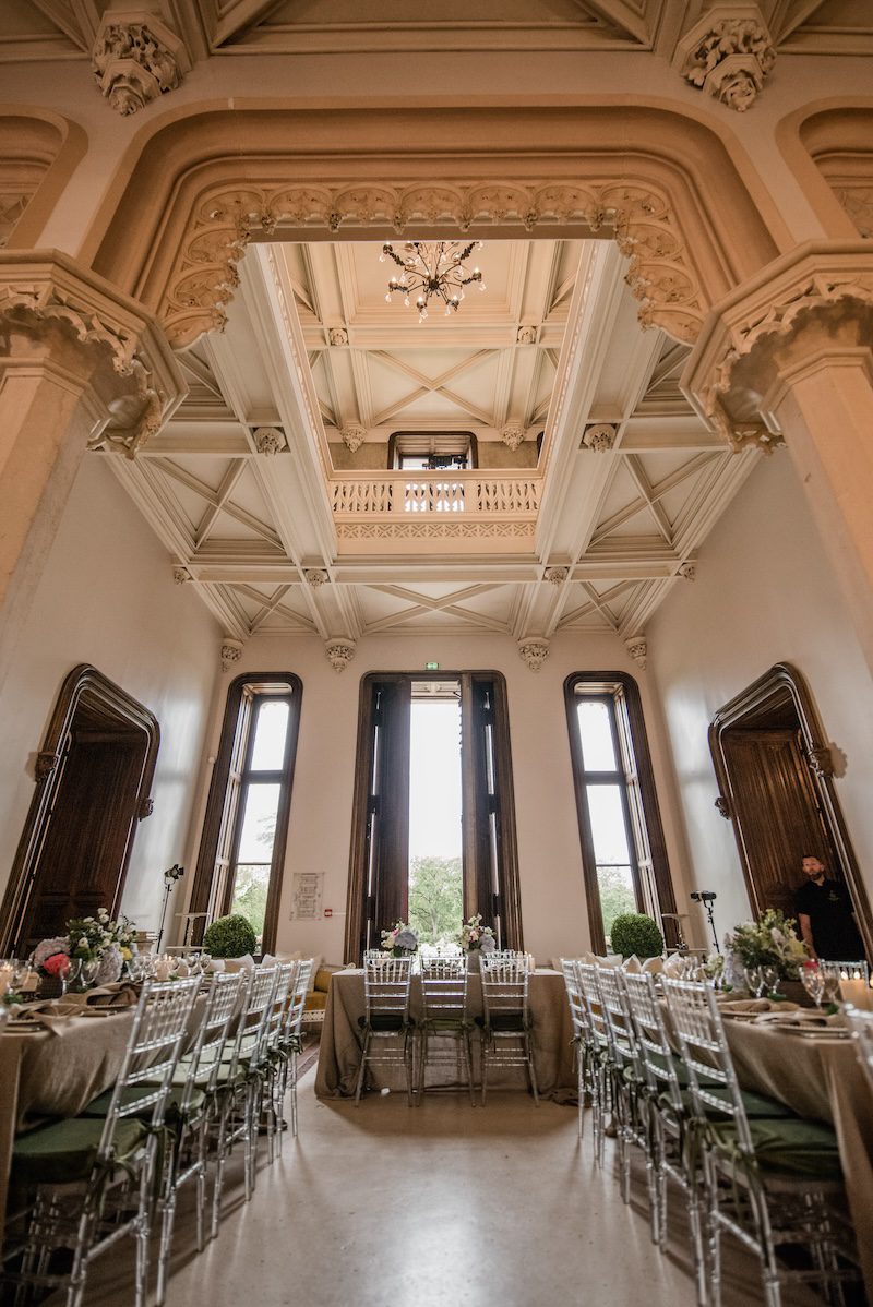 Inside dinning at a french fairytale castle